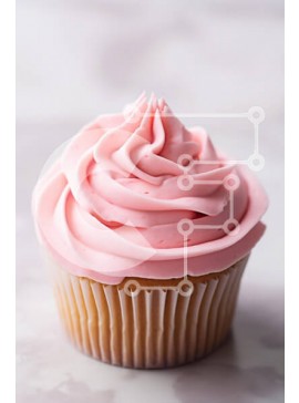 Σετ των 2 Intra Συλλεκτικό Ξύλινο Παζλ Plywood  4mm - Νόστιμο Cupcake Pink Frosted Σε Ξύλινο Κουτί - Διαστάσεις: 10x10 cm – 25 κομμάτια