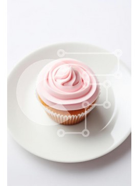 Σετ των 2 Intra Συλλεκτικό Ξύλινο Παζλ Plywood  4mm - Νόστιμο Cupcake με ροζ πάγωμα Σε Ξύλινο Κουτί - Διαστάσεις: 10x10 cm – 25 κομμάτια