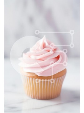 Σετ των 2 Intra Συλλεκτικό Ξύλινο Παζλ Plywood  4mm - Νόστιμο Cupcake Pink Frosted Σε Ξύλινο Κουτί - Διαστάσεις: 10x10 cm – 25 κομμάτια