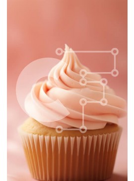 Σετ των 2 Intra Συλλεκτικό Ξύλινο Παζλ Plywood  4mm - Νόστιμο Cupcake με ροζ πάγωμα Σε Ξύλινο Κουτί - Διαστάσεις: 10x10 cm – 25 κομμάτια