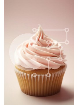 Σετ των 2 Intra Συλλεκτικό Ξύλινο Παζλ Plywood  4mm - Νόστιμο Cupcake Pink Frosting Σε Ξύλινο Κουτί - Διαστάσεις: 10x10 cm – 25 κομμάτια