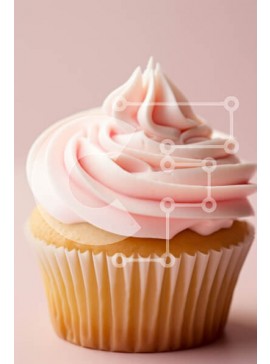 Σετ των 2 Intra Συλλεκτικό Ξύλινο Παζλ Plywood  4mm - Νόστιμο Cupcake με ροζ πάγωμα Σε Ξύλινο Κουτί - Διαστάσεις: 10x10 cm – 25 κομμάτια