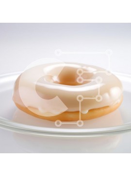 Σετ των 2 Intra Συλλεκτικό Ξύλινο Παζλ Plywood  4mm - Γυαλισμένο ντόνατ σε γυάλινο πιάτο Σε Ξύλινο Κουτί - Διαστάσεις: 10x10 cm – 25 κομμάτια