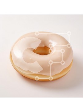 Σετ των 2 Intra Συλλεκτικό Ξύλινο Παζλ Plywood  4mm - Γυαλισμένο ντόνατ σε ουδέτερο φόντο Σε Ξύλινο Κουτί - Διαστάσεις: 10x10 cm – 25 κομμάτια