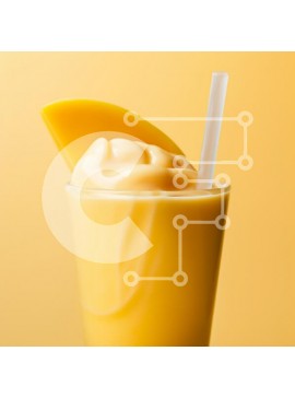 Σετ των 2 Intra Συλλεκτικό Ξύλινο Παζλ Plywood  4mm - Smoothie μάνγκο με φρέσκια φέτα μάνγκο Σε Ξύλινο Κουτί - Διαστάσεις: 10x10 cm – 25 κομμάτια