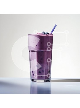 Σετ των 2 Intra Συλλεκτικό Ξύλινο Παζλ Plywood  4mm - Μωβ Smoothie σε ψηλό ποτήρι Σε Ξύλινο Κουτί - Διαστάσεις: 10x10 cm – 25 κομμάτια