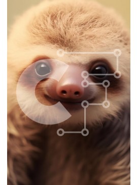 Σετ των 2 Intra Συλλεκτικό Ξύλινο Παζλ Plywood  4mm - Χαριτωμένο νωθρό με χαρούμενη έκφραση Σε Ξύλινο Κουτί - Διαστάσεις: 10x10 cm – 25 κομμάτια