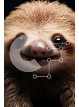 Σετ των 2 Intra Συλλεκτικό Ξύλινο Παζλ Plywood  4mm - Γοητευτικό πορτρέτο νωθρού Σε Ξύλινο Κουτί - Διαστάσεις: 10x10 cm – 25 κομμάτια