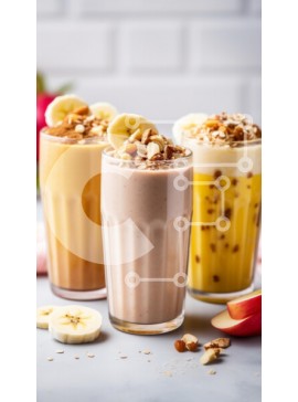 Intra Συλλεκτικό Ξύλινο Παζλ Plywood  4mm - Νόστιμα Smoothies με φρέσκα toppings Σε Ξύλινο Κουτί - Διαστάσεις: 10x10 cm – 25 κομμάτια