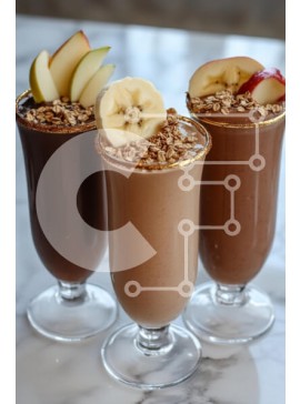 Σετ των 2 Intra Συλλεκτικό Ξύλινο Παζλ Plywood  4mm - Λαχταριστά Smoothies με φρέσκα φρούτα και γκρανόλα Σε Ξύλινο Κουτί - Διαστάσεις: 10x10 cm – 25 κομμάτια