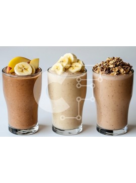 Σετ των 2 Intra Συλλεκτικό Ξύλινο Παζλ Plywood  4mm - Νόστιμα Smoothies Σε Ξύλινο Κουτί - Διαστάσεις: 10x10 cm – 25 κομμάτια