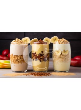 Σετ των 2 Intra Συλλεκτικό Ξύλινο Παζλ Plywood  4mm - Υγιεινά Smoothies με φρέσκα φρούτα Σε Ξύλινο Κουτί - Διαστάσεις: 10x10 cm – 25 κομμάτια