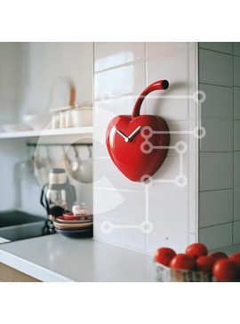 Intra Συλλεκτικό Ξύλινο Παζλ Plywood  4mm - Ρολόι σε σχήμα καρδιάς στην κουζίνα Σε Ξύλινο Κουτί - Διαστάσεις Puzzle: 10x10 cm – 25 κομμάτια