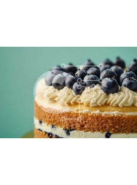 Σετ των 2 Intra Συλλεκτικό Ξύλινο Παζλ Plywood  4mm - Νόστιμο κέικ μύρτιλλων Σε Ξύλινο Κουτί - Διαστάσεις: 10x10 cm – 25 κομμάτια