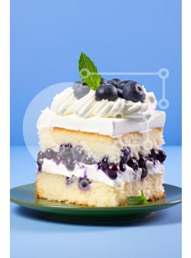 Σετ των 2 Intra Συλλεκτικό Ξύλινο Παζλ Plywood  4mm - Νόστιμη φέτα κέικ βατόμουρου Σε Ξύλινο Κουτί - Διαστάσεις: 10x10 cm – 25 κομμάτια