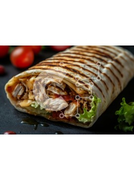 Σετ των 2 Intra Συλλεκτικό Ξύλινο Παζλ Plywood  4mm - Ψητό περιτύλιγμα κοτόπουλου με λαχανικά Σε Ξύλινο Κουτί - Διαστάσεις: 10x10 cm – 25 κομμάτια