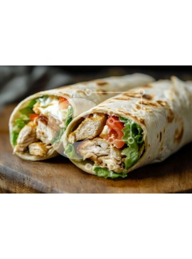 Σετ των 2 Intra Συλλεκτικό Ξύλινο Παζλ Plywood  4mm - Περιτυλίγματα κοτόπουλου σε ξύλινη επιφάνεια Σε Ξύλινο Κουτί - Διαστάσεις: 10x10 cm – 25 κομμάτια