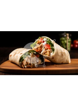 Σετ των 2 Intra Συλλεκτικό Ξύλινο Παζλ Plywood  4mm - Περιτυλίγματα κοτόπουλου σε ξύλινη σανίδα κοπής Σε Ξύλινο Κουτί - Διαστάσεις: 10x10 cm – 25 κομμάτια