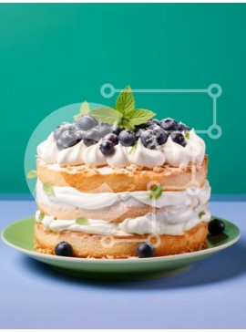 Σετ των 2 Intra Συλλεκτικό Ξύλινο Παζλ Plywood  4mm - Νόστιμο πολυεπίπεδο κέικ με βατόμουρα Σε Ξύλινο Κουτί - Διαστάσεις: 10x10 cm – 25 κομμάτια