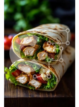 Σετ των 2 Intra Συλλεκτικό Ξύλινο Παζλ Plywood  4mm - Ψητό τυλιχτό κοτόπουλου με φρέσκα λαχανικά Σε Ξύλινο Κουτί - Διαστάσεις: 10x10 cm – 25 κομμάτια