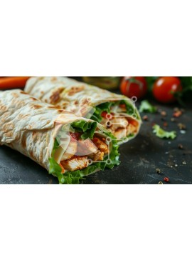 Σετ των 2 Intra Συλλεκτικό Ξύλινο Παζλ Plywood  4mm - Ψητό τυλιχτό κοτόπουλου με φρέσκα λαχανικά Σε Ξύλινο Κουτί - Διαστάσεις: 10x10 cm – 25 κομμάτια