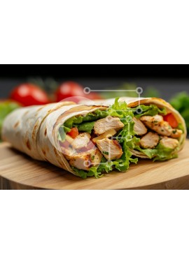 Σετ των 2 Intra Συλλεκτικό Ξύλινο Παζλ Plywood  4mm - Νόστιμο ψητό κοτόπουλο με φρέσκα λαχανικά Σε Ξύλινο Κουτί - Διαστάσεις: 10x10 cm – 25 κομμάτια
