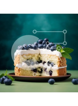 Σετ των 2 Intra Συλλεκτικό Ξύλινο Παζλ Plywood  4mm - Κέικ βατόμουρου με κρέμα και φρέσκα μούρα Σε Ξύλινο Κουτί - Διαστάσεις: 10x10 cm – 25 κομμάτια