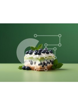 Σετ των 2 Intra Συλλεκτικό Ξύλινο Παζλ Plywood  4mm - Φέτα κέικ με βατόμουρα Σε Ξύλινο Κουτί - Διαστάσεις: 10x10 cm – 25 κομμάτια