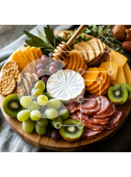 Σετ των 2 Intra Συλλεκτικό Ξύλινο Παζλ Plywood  4mm - Καλλιτεχνικά τακτοποιημένος πίνακας αλλαντικών Σε Ξύλινο Κουτί - Διαστάσεις: 10x10 cm – 25 κομμάτια