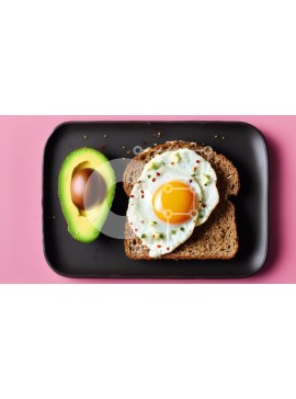 Σετ των 2 Intra Συλλεκτικό Ξύλινο Παζλ Plywood  4mm - Πρωινό με τηγανητό αυγό και αβοκάντο Σε Ξύλινο Κουτί - Διαστάσεις: 10x10 cm – 25 κομμάτια