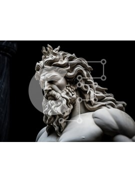 Intra Συλλεκτικό Ξύλινο Παζλ Plywood  4mm - Λεπτομερές μαρμάρινο γλυπτό μιας ανδρικής φιγούρας Σε Ξύλινο Κουτί - Διαστάσεις Puzzle: 10x10 cm – 25 κομμάτια