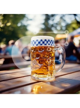 Σετ των 2 Intra Συλλεκτικό Ξύλινο Παζλ Plywood  4mm - Κούπα μπύρας σε περιβάλλον πάρκου Σε Ξύλινο Κουτί - Διαστάσεις: 10x10 cm – 25 κομμάτια