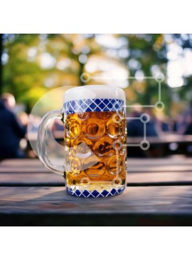 Σετ των 2 Intra Συλλεκτικό Ξύλινο Παζλ Plywood  4mm - Κούπα μπύρας σε εξωτερικό περιβάλλον Σε Ξύλινο Κουτί - Διαστάσεις: 10x10 cm – 25 κομμάτια