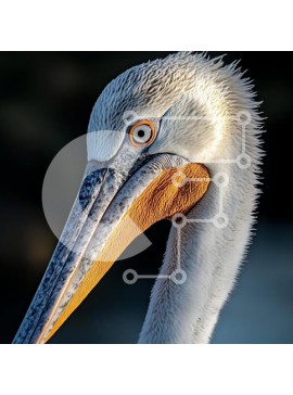 Intra Συλλεκτικό Ξύλινο Παζλ Plywood  4mm - Κοντινό πλάνο ενός πελεκάνου Σε Ξύλινο Κουτί - Διαστάσεις: 10x10 cm – 25 κομμάτια