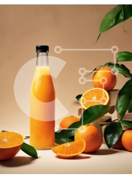 Σετ των 2 Intra Συλλεκτικό Ξύλινο Παζλ Plywood  4mm - Φρέσκος χυμός πορτοκαλιού και πορτοκάλια Σε Ξύλινο Κουτί - Διαστάσεις: 10x10 cm – 25 κομμάτια