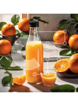 Σετ των 2 Intra Συλλεκτικό Ξύλινο Παζλ Plywood  4mm - Φρέσκος χυμός πορτοκαλιού με πορτοκάλια Σε Ξύλινο Κουτί - Διαστάσεις: 10x10 cm – 25 κομμάτια