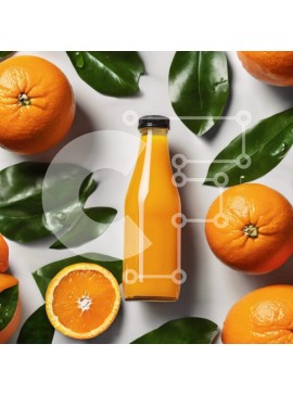 Σετ των 2 Intra Συλλεκτικό Ξύλινο Παζλ Plywood  4mm - Φρέσκος χυμός πορτοκαλιού με πορτοκάλια και φύλλα Σε Ξύλινο Κουτί - Διαστάσεις: 10x10 cm – 25 κομμάτια