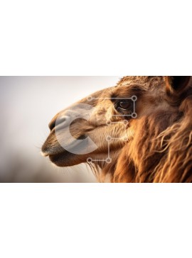 Intra Συλλεκτικό Ξύλινο Παζλ Plywood  4mm - Κοντινό πλάνο του κεφαλιού μιας καμήλας Σε Ξύλινο Κουτί - Διαστάσεις: 10x10 cm – 25 κομμάτια