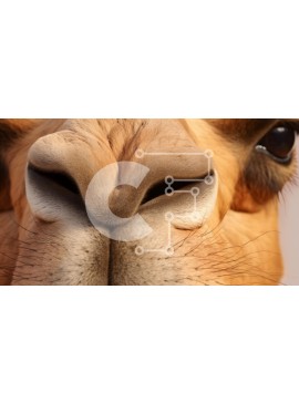 Intra Συλλεκτικό Ξύλινο Παζλ Plywood  4mm - Κοντινό πλάνο του προσώπου μιας καμήλας Σε Ξύλινο Κουτί - Διαστάσεις: 10x10 cm – 25 κομμάτια