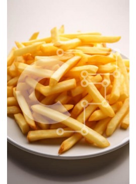 Σετ των 2 Intra Συλλεκτικό Ξύλινο Παζλ Plywood  4mm - Πιάτο πατάτες τηγανιτές Σε Ξύλινο Κουτί - Διαστάσεις: 10x10 cm – 25 κομμάτια