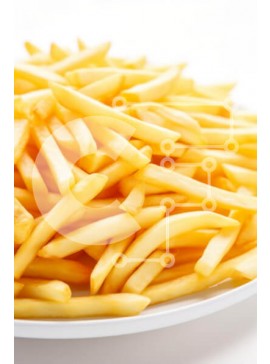 Σετ των 2 Intra Συλλεκτικό Ξύλινο Παζλ Plywood  4mm - Πιάτο με χρυσές τραγανές τηγανιτές πατάτες Σε Ξύλινο Κουτί - Διαστάσεις: 10x10 cm – 25 κομμάτια