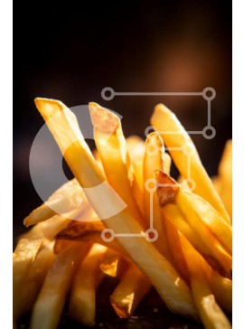 Σετ των 2 Intra Συλλεκτικό Ξύλινο Παζλ Plywood  4mm - Χρυσές τραγανές τηγανιτές πατάτες Σε Ξύλινο Κουτί - Διαστάσεις: 10x10 cm – 25 κομμάτια