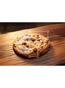 Σετ των 2 Intra Συλλεκτικό Ξύλινο Παζλ Plywood  4mm - Φρεσκοψημένο μπισκότο σοκολάτας σε ξύλινη επιφάνεια Σε Ξύλινο Κουτί - Διαστάσεις: 10x10 cm – 25 κομμάτια