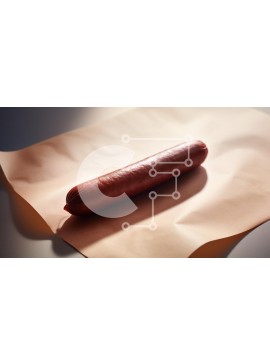 Σετ των 2 Intra Συλλεκτικό Ξύλινο Παζλ Plywood  4mm - Λουκάνικο σε καφέ χαρτί Σε Ξύλινο Κουτί - Διαστάσεις: 10x10 cm – 25 κομμάτια