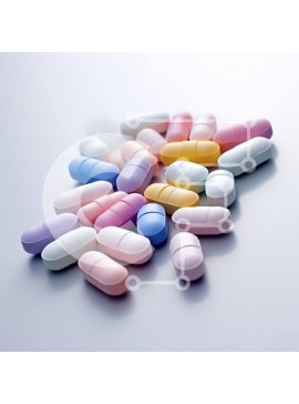 Intra Συλλεκτικό Ξύλινο Παζλ Plywood  4mm - Πολύχρωμες κάψουλες σε μια ανακλαστική επιφάνεια Σε Ξύλινο Κουτί - Διαστάσεις Puzzle: 10x10 cm – 25 κομμάτια