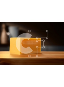 Σετ των 2 Intra Συλλεκτικό Ξύλινο Παζλ Plywood  4mm - Μπλοκ τυριού σε ξύλινη επιφάνεια Σε Ξύλινο Κουτί - Διαστάσεις: 10x10 cm – 25 κομμάτια