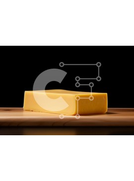 Σετ των 2 Intra Συλλεκτικό Ξύλινο Παζλ Plywood  4mm - Μπλοκ κίτρινου τυριού σε ξύλινη επιφάνεια Σε Ξύλινο Κουτί - Διαστάσεις: 10x10 cm – 25 κομμάτια