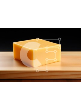 Σετ των 2 Intra Συλλεκτικό Ξύλινο Παζλ Plywood  4mm - Μπλοκ κίτρινου τυριού σε ξύλινη σανίδα κοπής Σε Ξύλινο Κουτί - Διαστάσεις: 10x10 cm – 25 κομμάτια