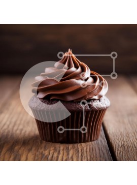 Σετ των 2 Intra Συλλεκτικό Ξύλινο Παζλ Plywood  4mm - Λαχταριστό Cupcake σοκολάτας Σε Ξύλινο Κουτί - Διαστάσεις: 10x10 cm – 25 κομμάτια