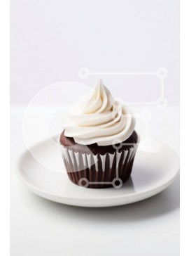 Σετ των 2 Intra Συλλεκτικό Ξύλινο Παζλ Plywood  4mm - Cupcake σοκολάτας με White Frosting Σε Ξύλινο Κουτί - Διαστάσεις: 10x10 cm – 25 κομμάτια